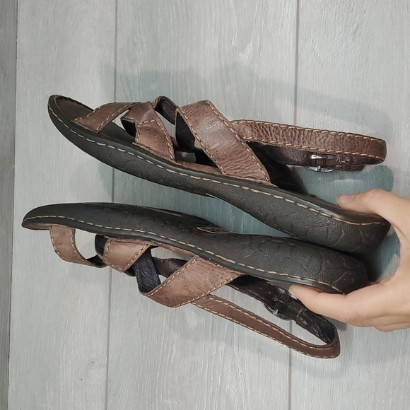 Born Women Comfort Leather Ankle Strap shoes sandals sz 9 - Picture 5 of 8